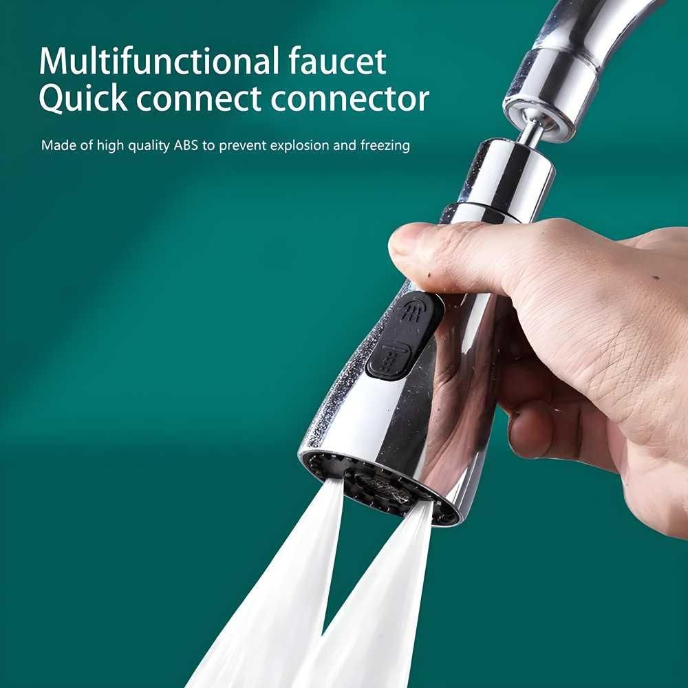 HYDRA's™ 3-Mode Kitchen Sink Faucet Nozzle – Stainless Steel