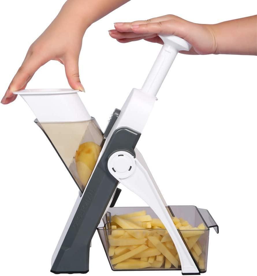 HYDRA's™ Adjustable 7-in-1 Vegetable Slicer – Compact, Safe & Foldable