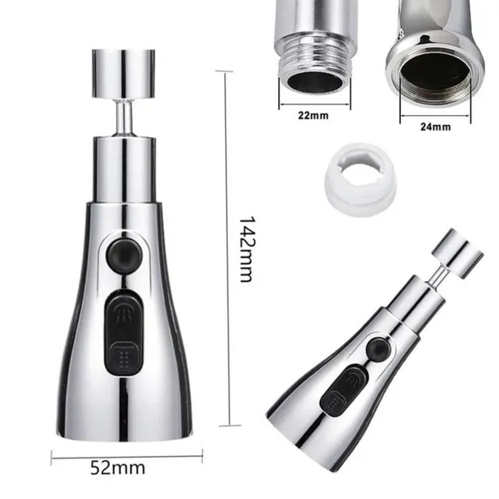 HYDRA's™ 3-Mode Kitchen Sink Faucet Nozzle – Stainless Steel