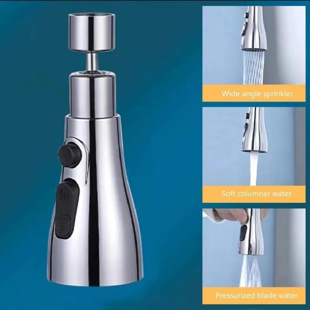 HYDRA's™ 3-Mode Kitchen Sink Faucet Nozzle – Stainless Steel