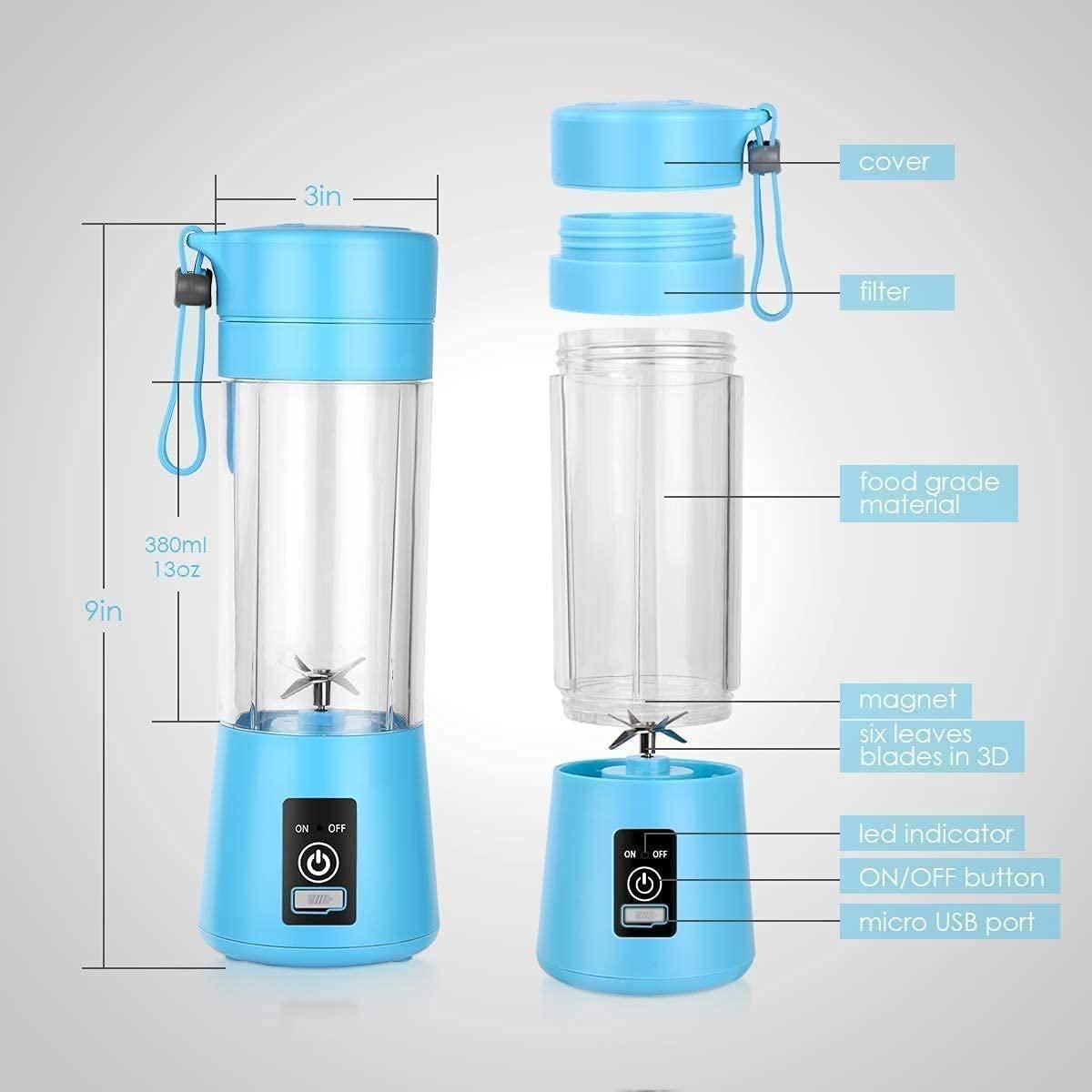 HYDRA’s™ – Portable Electric 6-Blade USB Blender (380 ml)